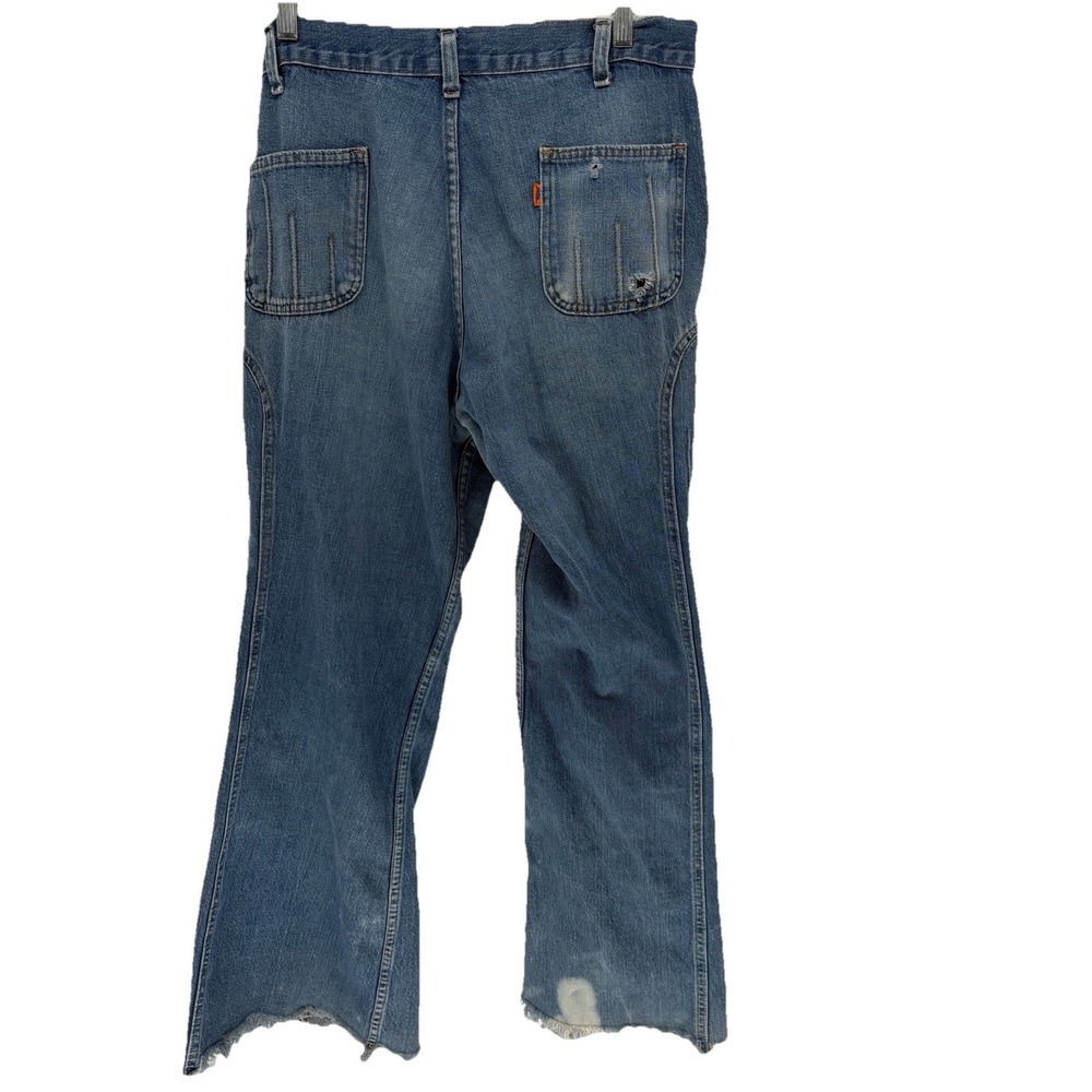 Rare Vintage 1970's Levi's Orange Tab Bell Bottom Jeans Disco Hippie Women 34X32 - Picture 8 of 12